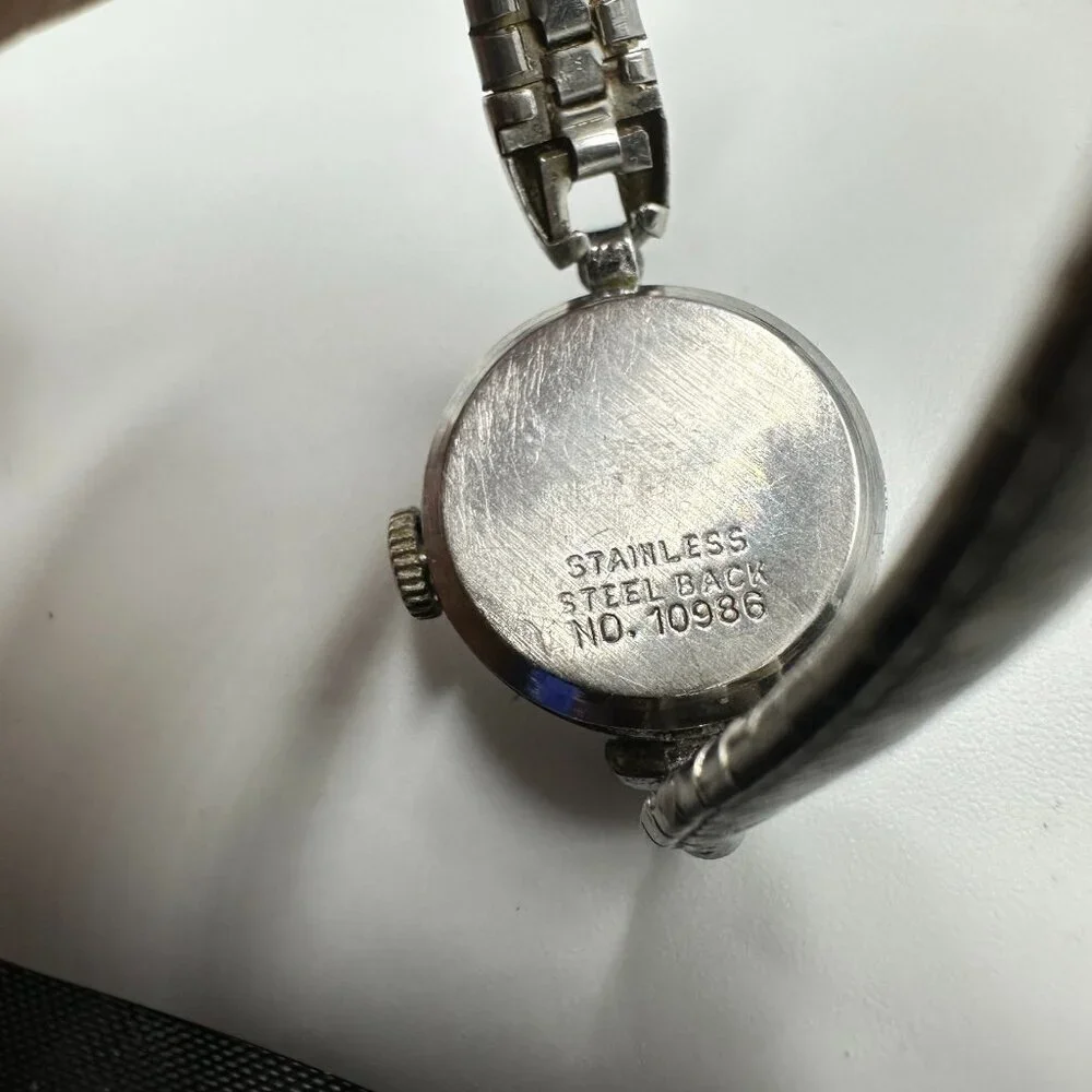 Vintage Jean Cardot Watch Women Manual Wind Dainty Round Dial 6 Inch